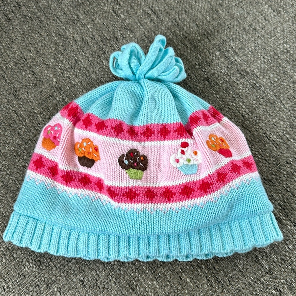 Gymboree Toddler Girls Cupcake Knit Winter Beanie Hat